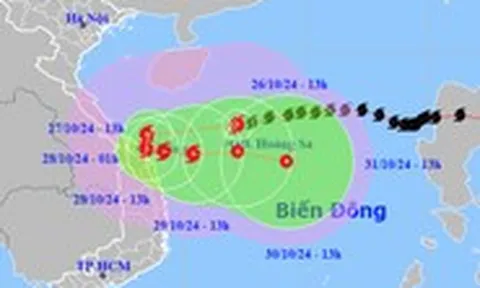 Bão Trà Mi mạnh lên cấp 11-12, giật cấp 15