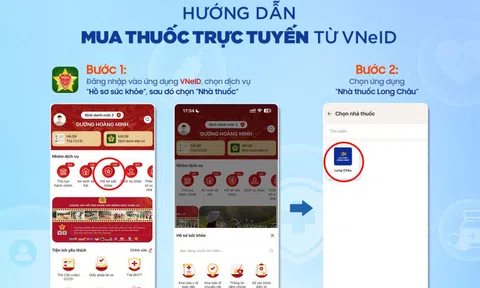 Nhà thuốc Long Châu chính thức bán thuốc trực tuyến qua ứng dụng VNeID