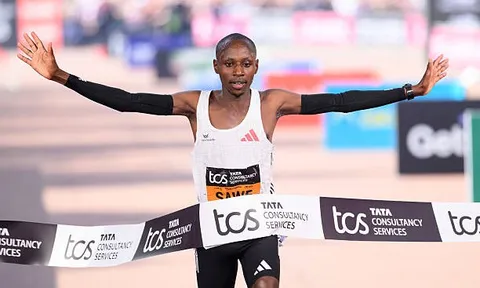 Màn bứt tốc ấn tượng đưa Sabastian Sawe lên đỉnh London Marathon 2025