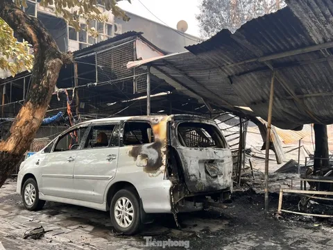 TIN NHANH 12H: Hơn 50 kiot, 10 ô tô bị cháy rụi; Hàng chục công nhân chặt hạ 3 cây sưa ở hồ Gươm