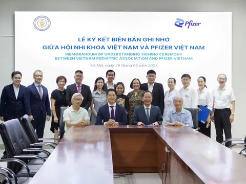 Ký kết biên bản ghi nhớ hợp tác chăm sóc sức khỏe trẻ em giữa Pfizer cùng Hội Nhi khoa Việt Nam