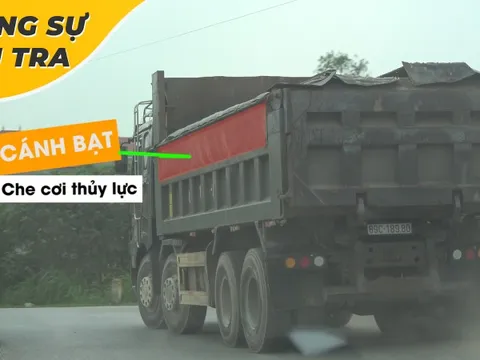 Mục sở thị đoàn xe howo cơi thủy lực, chở quá tải lộng hành ở Hưng Yên