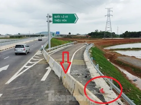 Ngổn ngang, tai nạn tại công trường nút giao cao tốc Bắc-Nam