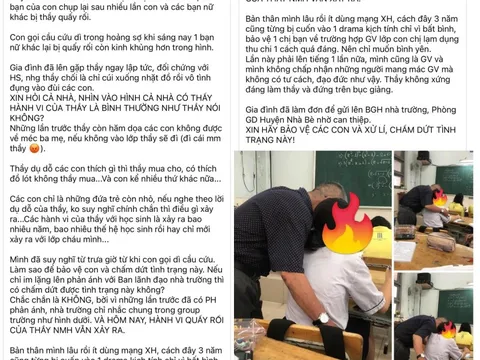 Đình chỉ nam giáo viên bị tố sàm sỡ nữ sinh lớp 8 ở Nhà Bè