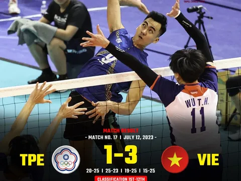 Đánh bại Đài Bắc Trung Hoa, bóng chuyền nam Việt Nam tạo cột mốc lịch sử