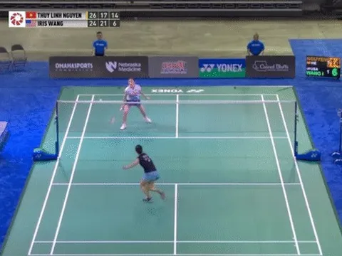 Đánh bại tay vợt số 2 nước Mỹ, Thùy Linh tiến vào tứ kết Mỹ mở rộng 2023