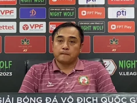 HLV Nguyễn Đức Thắng: 'Tôi chẳng đánh giá đâu, chán rồi, tôi không muốn nói nữa, xin hết'