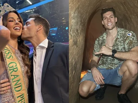 Đến Việt Nam cổ vũ người yêu, bạn trai Hoa hậu Hòa bình du lịch miền Tây, tới địa đạo Củ Chi