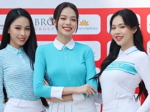 Top 3 Hoa hậu Việt Nam 2022 khoe sắc tại Tiền Phong Golf Championship