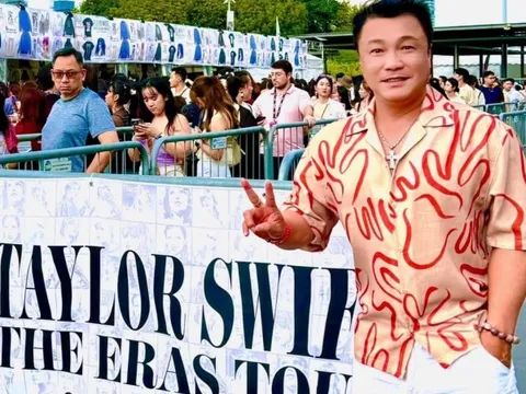 Diễn viên Lý Hùng, Thiều Bảo Trâm đi xem show Taylor Swift