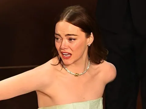 Louis Vuitton bị chế giễu là hàng chợ vì váy Emma Stone mặc bị rách ở Oscar