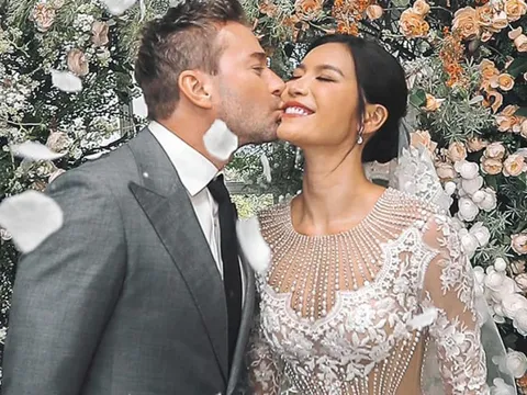 Minh Tú mặc váy xuyên thấu chụp ảnh cưới