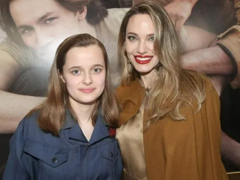 Con gái út của Angelina Jolie mặc đồ công nhân