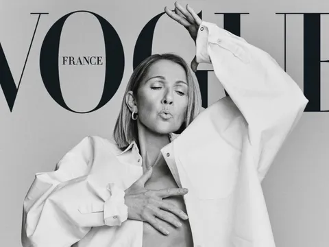 Celine Dion để ngực trần trên tạp chí