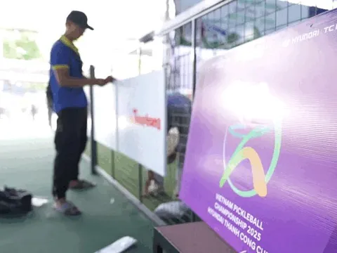 Gấp rút chuẩn bị cho ngày khai mạc Giải Vô địch Pickleball Việt Nam 2025 – Cúp Hyundai Thành Công