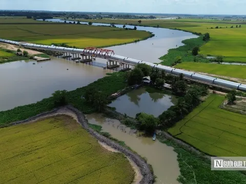 Cận cảnh công trình hơn 1.200 tỷ “bắc nước” qua sông Vàm Cỏ Đông