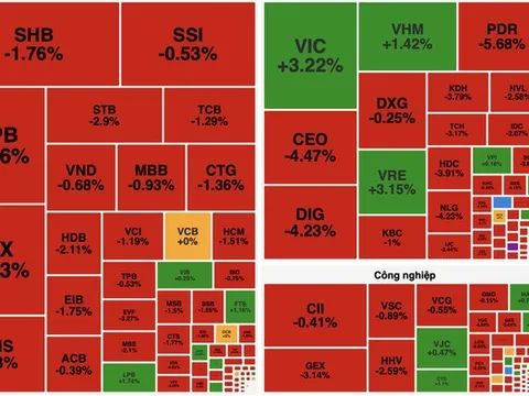 VN-Index ngập trong sắc đỏ